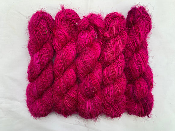 Pink Saree Silk Yarn