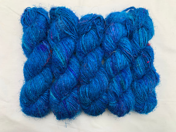Blue Saree Silk Yarn