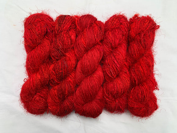 Red Saree Silk Yarn