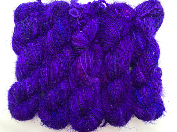 Purple Saree Silk Yarn