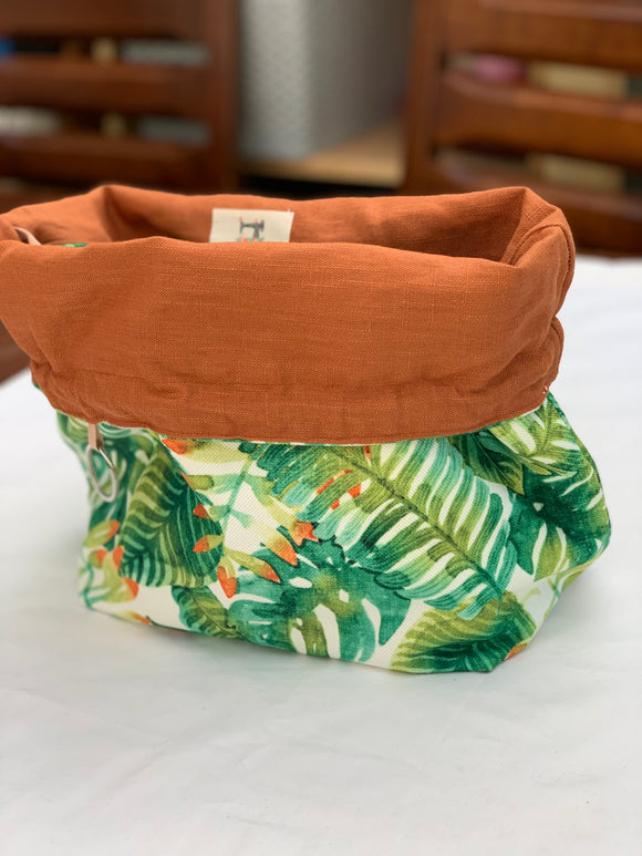 Foliage and Burnt Orange Project Bag