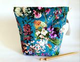Turquoise Velvet Project Bag